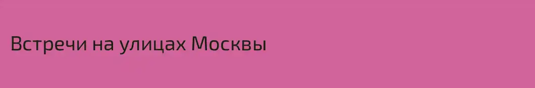 Встречи на улицах Москвы